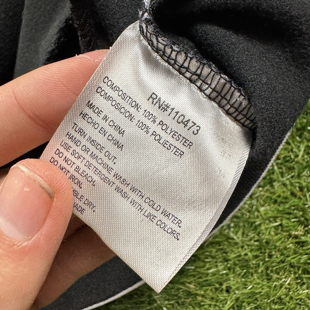 Real Madrid Jacket‎ Mens XL Black Pink Track Full Zip Embroidered Shimmer Y2K - Picture 7 of 8
